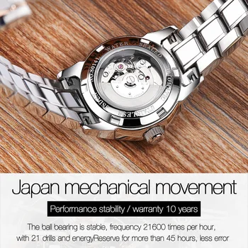 Muži Mechanické Hodinky, Automatické Hodinky Muži Luxusní Business Casual Japonsko hnutí hodinky pro Muže relogio masculino JSDUN