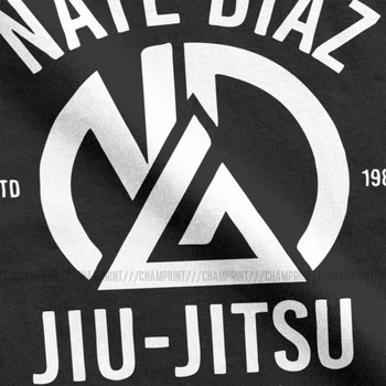 Muži T-Shirt Nate Diaz Blázen Bavlněná Trička s Krátkým Rukávem MMA Nate Sport Stockton Bratři Boxer Box T Košile Oblečení Dárek