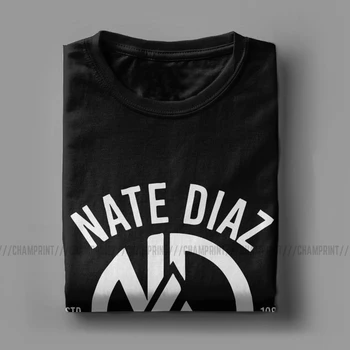 Muži T-Shirt Nate Diaz Blázen Bavlněná Trička s Krátkým Rukávem MMA Nate Sport Stockton Bratři Boxer Box T Košile Oblečení Dárek