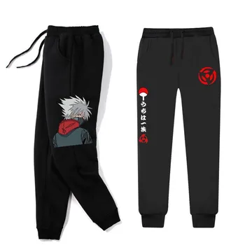 Muži Černá Naruto Kalhoty Podzimní Pánská Sportovní Volné Amine Tepláky Hip Hop Streetwear Muž Vtipný, Japonsko Punk Kalhoty Jogger