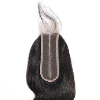 MYLOCKME Tělo Vlna 2x6 Střední Část Uzavření Peruánské Lidské Vlasy K Kim Remy Vlasy Rovné Uzavření Přírodní Barva Pro Ženy
