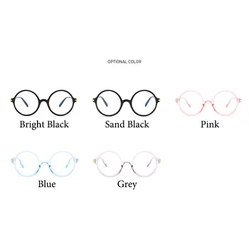 Módní Brýle, Ženy, Muži Brýle rám Vintage Kulaté Jasné Objektiv Brýle Růžová Modrá Šedá Čtení Sklo