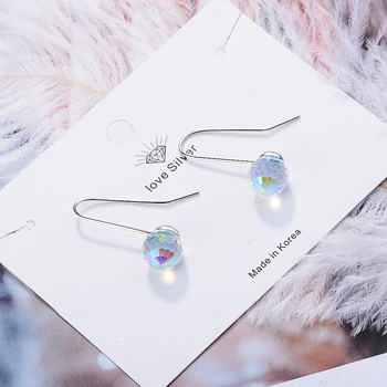 Módní Crystal ball náušnice pro ženy Korea strana šperky ženské Nového roku 2019 oorbellen