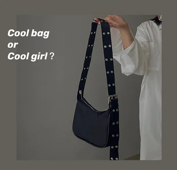 Módní dámská malá kabelka nylon neformální rameno messenger bag ženy cross body bag vintage black g568