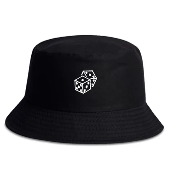 Módní hip hop bavlna divoké Rybář klobouk, Vyšívané KOSTKY kbelík klobouky, muži a ženy, venkovní sluneční klobouky, panama klobouky přizpůsobitelné