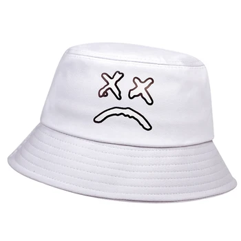 Módní hip hop bavlna kbelík klobouk Ženy Pánská Kbelík Klobouk Panama Pláč tvář tisku bucket čepice venkovní sluneční Rybaření Rybář Klobouky