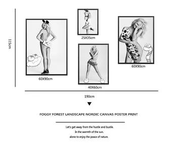 Módní Kaws Sexy Model Girl Dekorativní Umění Zdi Obrázky Vytisknout Plakát Pro Ložnice Domácí Dekor