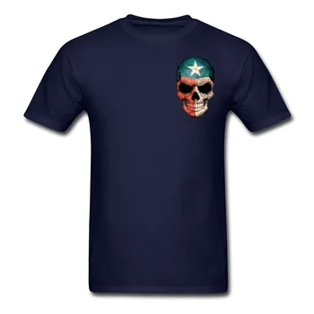 Módní Klasické T-Shirt Texas Flag Skull Kulatý Límec Bavlna Prodyšné Tričko New Style Skvělé Tričko Nice Tees Muži Nejlepší