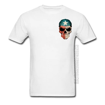 Módní Klasické T-Shirt Texas Flag Skull Kulatý Límec Bavlna Prodyšné Tričko New Style Skvělé Tričko Nice Tees Muži Nejlepší