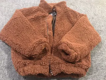 Módní Klopě Kožich Fleece Mikina Ženy 2020 Podzim Zima Tlusté Teplé Měkké Plyšové Zip Kabát Plná Barva Svrchní Oblečení