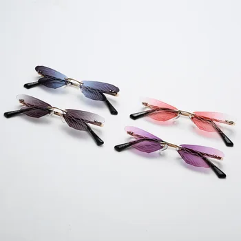 Módní Motýl Tvar sluneční Brýle, Ženy, Vintage Jedinečný Jasné Vrtaných Brýle Muže, Sluneční Brýle Odstíny UV400 Vánoční Dárek