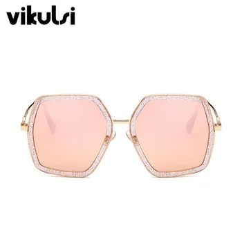 Módní Nadrozměrné Náměstí Sluneční Brýle, Ženy, Luxusní Design Značky Sluneční Brýle Crystal Rám Vintage Sluneční Brýle Ženské Oculos De Sol