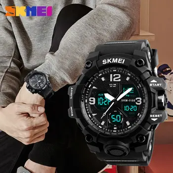 Módní Sportovní Super Cool Muži Quartz Digitální Hodinky Muži Sportovní Hodinky SKMEI Luxusní Značky LED Vojenské Vodotěsné Náramkové hodinky