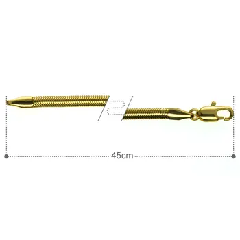 N289-Módní Šperky Dámské dívky T Žluté zlato Vakuové pokovování Řetěz Náhrdelník 17,7 cm