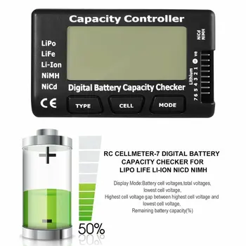 Napětí baterie Tester Nástroj pro Kontrolu RC Metr 7 Digitální Mobilní Kapacita Baterie Checker Pro LiPo Životnost Li-ion, Nicd, NiMH