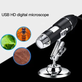Nastavitelný 1600X 8 LED Digitální Mikroskop Typ-C/Micro USB Lupa Elektronické Stereo USB Endoskop pro Mobilní PC