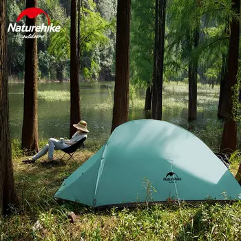 Naturehike 2 Osoby Ultralehký Cloud 2 Profesionální Camping Stan 20D Silikonové Větruvzdorná Venkovní pěší Turistika Stan Zdarma Mat