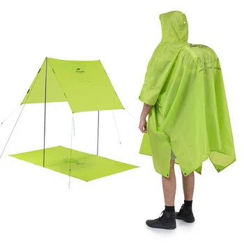 Naturehike Ultralight 15D Nylon Rain Jacket pěší Turistika, Cyklistika Pláštěnka Venkovní Camping Mini Plachta Multifunkční Sluneční Přístřešek Tarp