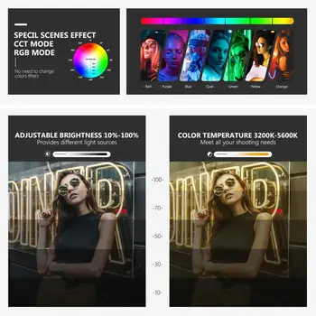 Neewer 19inch RGB LED Kruh Světla s podstavcem,60W Stmívatelné Bi-Color pro Selfie Make-up Salon Twitch Blogů, YouTube, Natáčení Videa