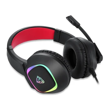 Nejnovější Motospeed G750 RGB Světlo Gamer Headset pro Počítače, Herní Sluchátka Nastavitelný Bass 7.1 zvuk Stereo PC Headset