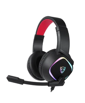 Nejnovější Motospeed G750 RGB Světlo Gamer Headset pro Počítače, Herní Sluchátka Nastavitelný Bass 7.1 zvuk Stereo PC Headset