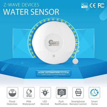 NEO Coolcam Z Vlny Povodní Senzor Inteligentní Domácí Automatizace ZWave Úniku Vody Senzor s Dálkovým Sondy Odolné proti Vodě