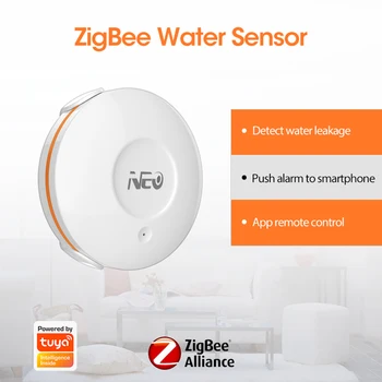 NEO Tuya ZigBee Smart Home Úniku Vody Senzor Bezdrátové Záplavy Detektor Úniku Vody Detekce Upozornění Vody Úrovni Alarm Přetečení