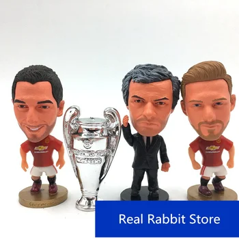 [New] Kolekce 12ks/mnoho 6,5 cm Anglii Manchester Pogba Ibrahimovic Mata, Rooney, Martial Akční Obrázek Jersey Fotbalová hvězda hračka