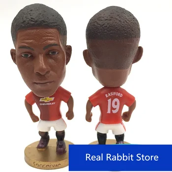 [New] Kolekce 12ks/mnoho 6,5 cm Anglii Manchester Pogba Ibrahimovic Mata, Rooney, Martial Akční Obrázek Jersey Fotbalová hvězda hračka
