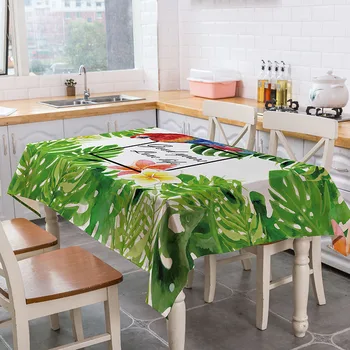 New Nordic Dekor Styl Tropické Palmy Zelené Rostliny, Listy Vodotěsné Ubrus Prádlo Tištěné Home Kitchen Dekorace Ubrus