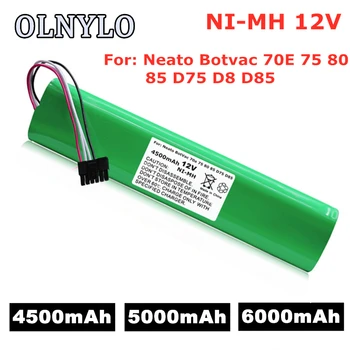 Ni-MH 12V 4500mah 5000mah, 6000mAh 12v Baterie pro Neato Botvac 70E 75 80 D75 D8 D85 Vysavače Dobíjecí Baterie