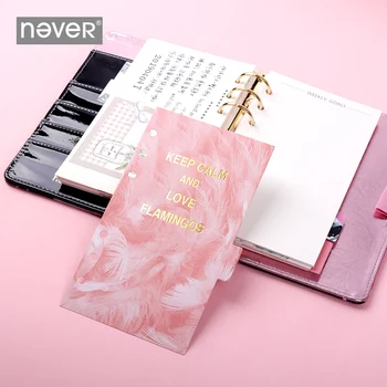 Nikdy Flamingo Series Notebook Index Stránek A6 Spirála Plánovač Děliče Záložky pro Diář Notebooky Příslušenství Papírnictví 6ks