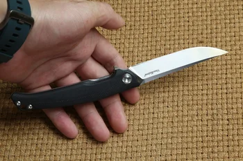 Nimo nože RUNENES Flipper skládací nůž 9Cr18mov Blade kuličková ložiska G10 rukojeť venkovní lovecký Tábor přežití Nože EDC nástroje