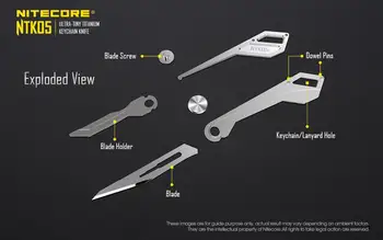 NITECORE NTK05 Mini Titan Nůž Přenosné EDC Camping Klíčenka Nože Nástroj