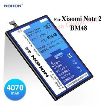 Nohon Baterie Pro Xiaomi Note 2 BM48 4000mAh 4070mAh Mi Poznámka 2 vestavěné velkokapacitní Bateria Telefon Li-polymer Baterie + Nářadí