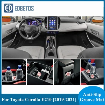 Non-Slip Vlastní Fit Držák, Dveře a středová Konzola Vložky Příslušenství Pro Toyota Corolla E210 Sedan 2019 2020 2021