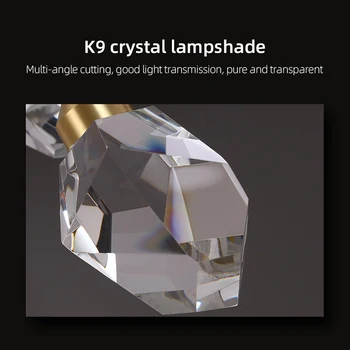 Nordic Diamond Cut Crystal Přívěsek Světlo Obývací Pokoj Jídelna Osvětlení interiéru Schodišťové Bar loft Osvětlení Stropní Lustr Lampa