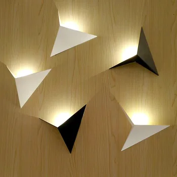 Nordic Jednoduchý Tvar Trojúhelníku LED Nástěnné Svítidlo Moderní Styl Vnitřní Nástěnné Světlo, Obývací Pokoj Světla LED 3W AC85-265V Vnitřní Osvětlení