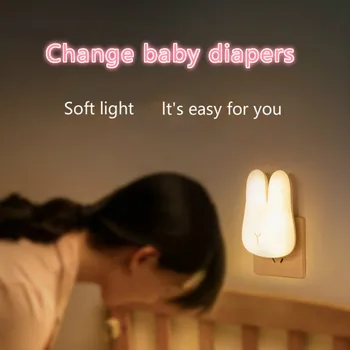 Nordic králík Dálkové Ovládání Noční osvětlení Ložnice Spaní Porodu Novorozence Ošetřovatelství Ošetřovatelství Stolní Lampa dětská noční lampy