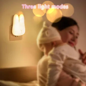 Nordic králík Dálkové Ovládání Noční osvětlení Ložnice Spaní Porodu Novorozence Ošetřovatelství Ošetřovatelství Stolní Lampa dětská noční lampy