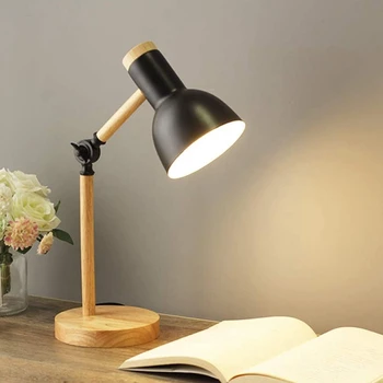 Nordic Stolní Lampa Ložnice Noční Lampa Děti Kanceláře Čtení Studie Svítilna Nastavitelná Stolní Lampa EU Plug