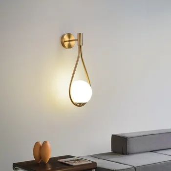Nordic tvůrčí osobnosti golden obývací pokoj ložnice nástěnné svítidlo v minimalistickém oblečení obchod, hotel, chodby pozadí nástěnné svítidlo