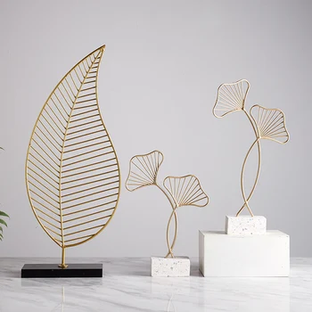 Nordic Zlatá Kreativní, Moderní Rostliny, bytové Dekorace, Doplňky pro Obývací Pokoj Moderní Žehlička Tvar Řemesla Stolní Dekorace