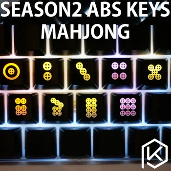 Novinka prosvítat Keycaps ABS Leptané, světlo,Lesk-Prostřednictvím mahjong black oem profil červená černá r1 řádek esc