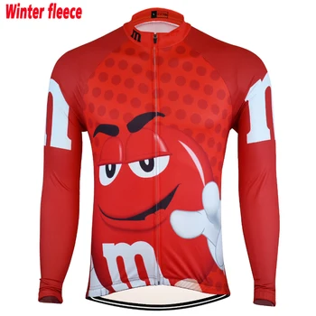NOVÁ Muži Modrý A Červený Dres - Dlouhý Rukáv cyklistický dres tepla Zimní Fleece a ne Fleece cyklistické oblečení nosit Kapsy