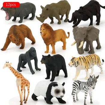 Nové 12ks/set simulace Svět Zvířat Zoo Model Akční Obrázek Hračky Sada Kreslený Simulace Zvíře Krásné Plastů Kolekce Hraček