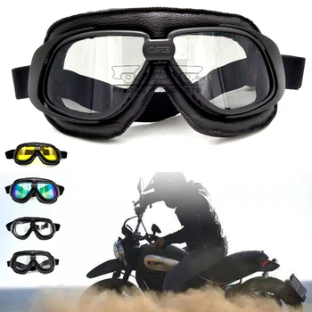 Nové 2019 Ročník motocyklové brýle UV MX brýle sport sluneční brýle, retro brýle pro harley vintage pilot nastavitelný cyklistika