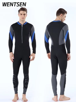Nové 3mm neoprenový oblek pro muže, surf, potápění šaty, plavky hluboké potápění spearfishing vodotěsné Podvodní potápění rybaření zdarma