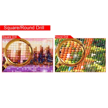 Nové 5D DIY Diamantový Malování Jelen Full Diamond Vyšívání Kříž Steh Lesní Zvíře Rozvržení Plakát Drahokamu Mozaika Home Decor