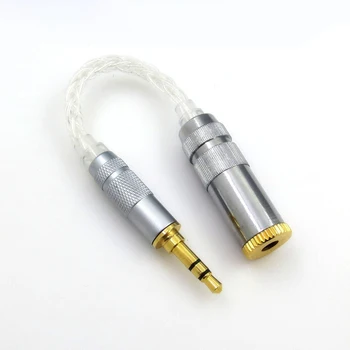 Nové Audio Sluchátka 8-core Single Crystal Měď Stříbro Vyvážené Plug 2.5 3.5 4.4 Mm, hi-fi Adaptér Drát Využít Adaptér Převodník Plug